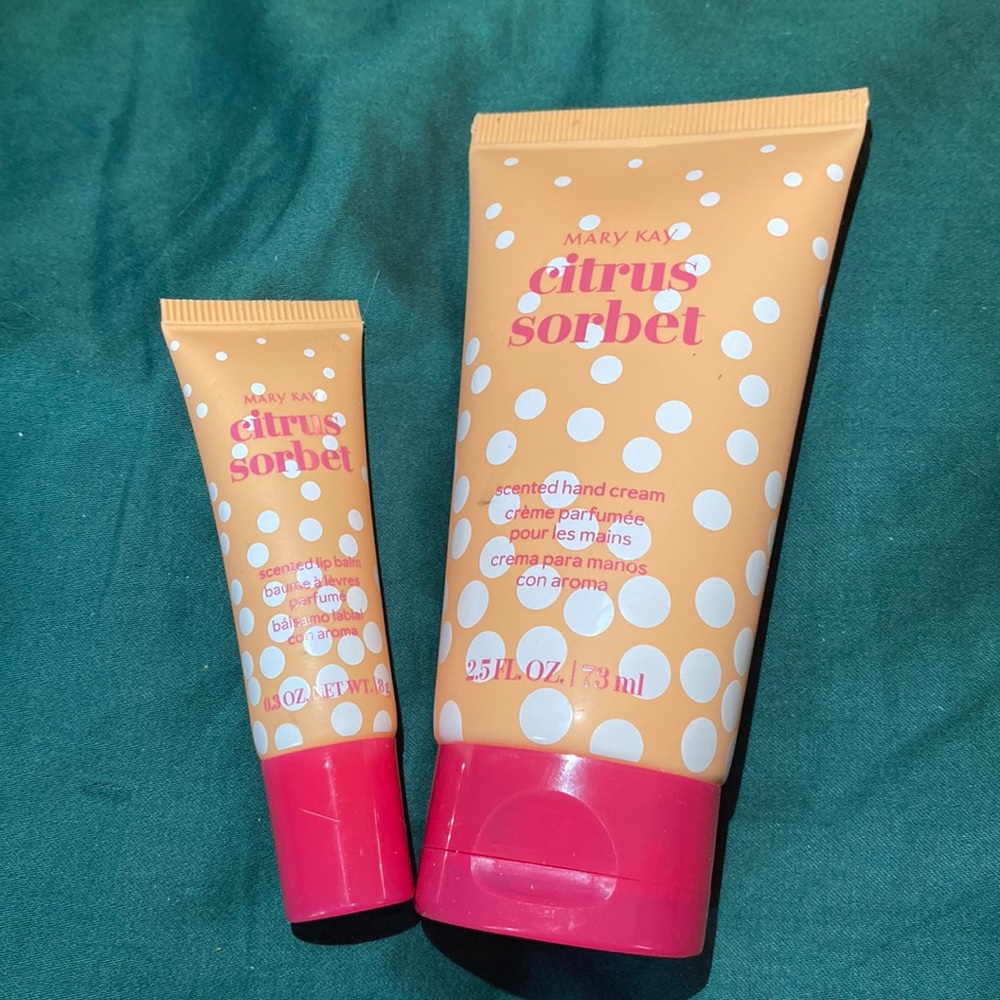 Hand cream and lip balm